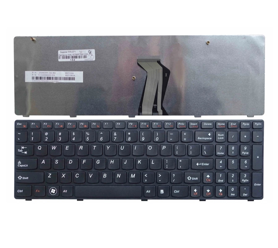 Replacement Laptop Keyboard for for Lenovo G580 Z580 G580A V580A Z580A G580AH G580AM G580G G585 G585A G585AR G590 with frame US layout