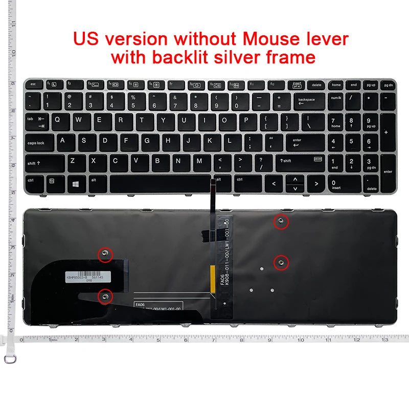 Replacement Laptop Keyboard for HP EliteBook 850 G3/850 G4/755 G3/755 G4/ZBOOK 15U G3/ZBOOK 15U G4 With/Without Backlit US Layout