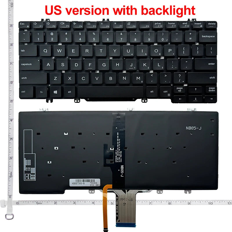 Replacement Laptop Keyboard for DELL Latitude 3300 5200 5300 7200 7300 3301 7290 5310 7301 E7300 E5300 5300 2-in-1 P97G US  Layout