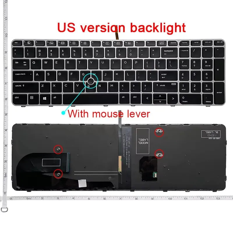 Replacement Laptop Keyboard for HP EliteBook 850 G3/850 G4/755 G3/755 G4/ZBOOK 15U G3/ZBOOK 15U G4 With/Without Backlit US Layout