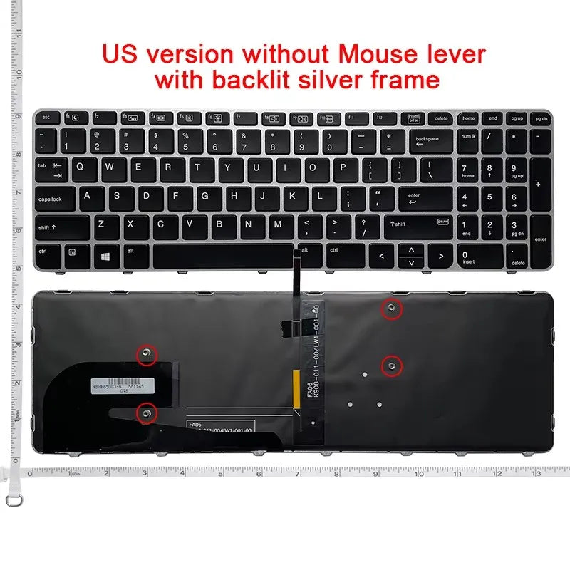 Replacement Laptop Keyboard for HP EliteBook 850 G3/850 G4/755 G3/755 G4/ZBOOK 15U G3/ZBOOK 15U G4 With/Without Backlit US Layout