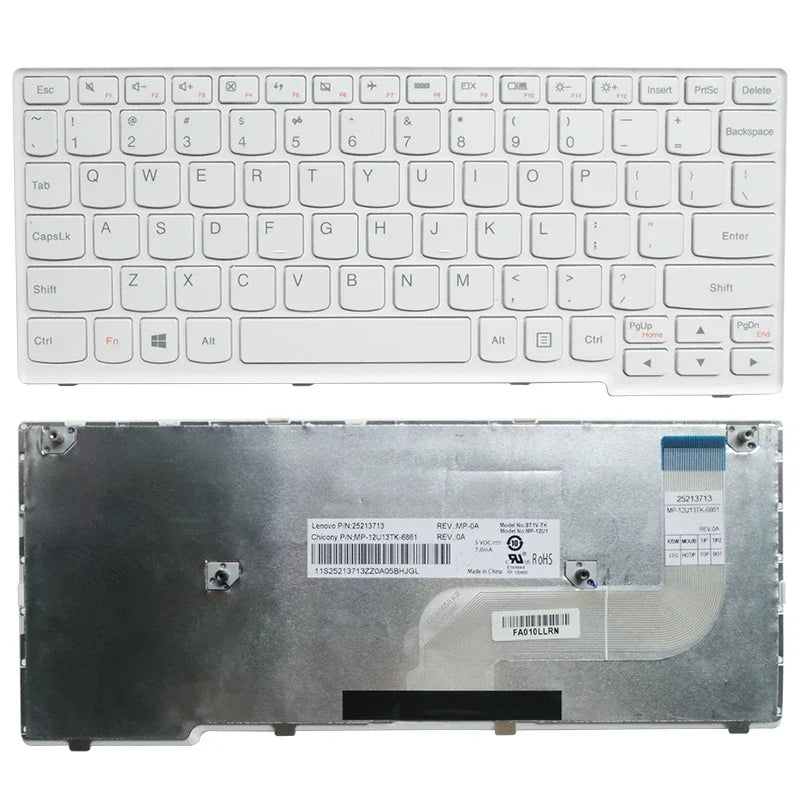 Replacement Laptop Keyboard for Lenovo Ideapad yoga11s yoga 11s Flex10G S210 S210G S210t S215 S215T 25210801 mp-12u13us-686 25210849 US Layout
