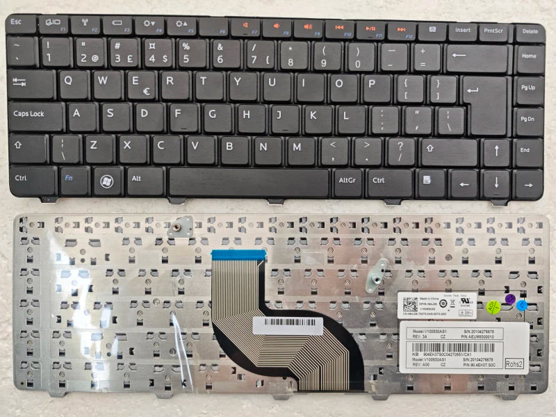 Replacement Laptop Keyboard for DELL 14R 14VR 13R N4010 N4020 M4010 M4010R N4030 N5020 N5030 M5030 N3010 V100830AS1 US Layout