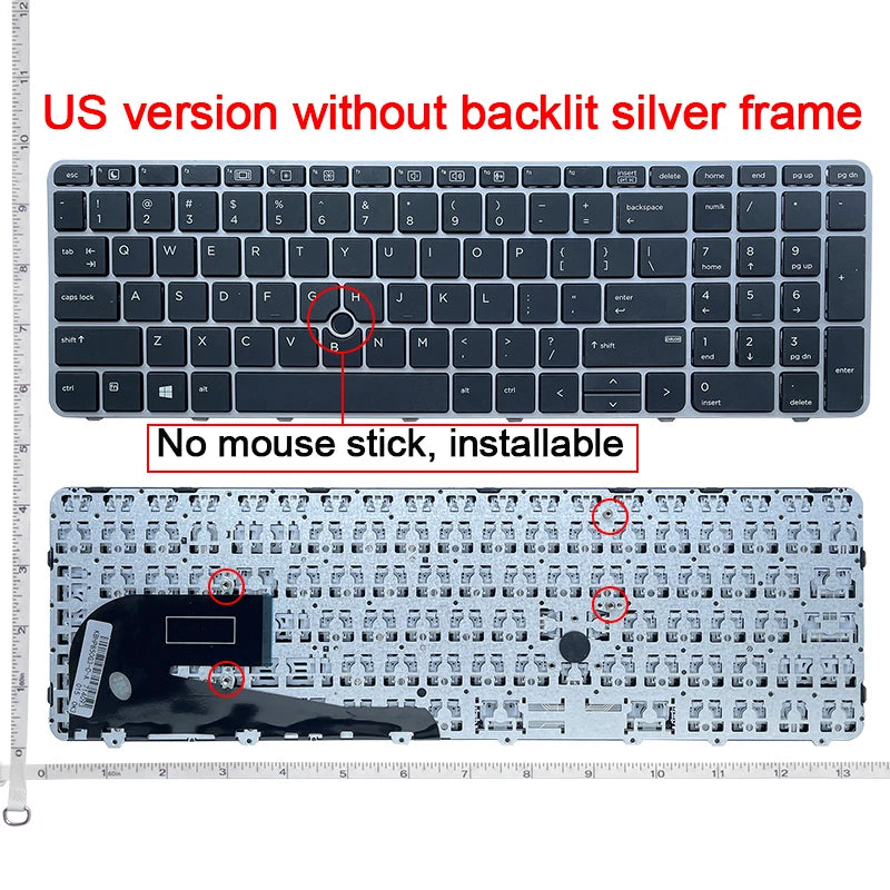 Replacement Laptop Keyboard for HP EliteBook 850 G3/850 G4/755 G3/755 G4/ZBOOK 15U G3/ZBOOK 15U G4 With/Without Backlit US Layout