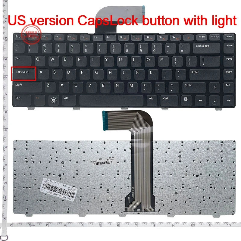 Replacement Laptop Keyboard for DELL Inspiron 3520 15R 5520 7520 0X38K3 65JY3 065JY3 US Layout